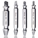 Rioa Damaged Screw Remover Set Damaged Screw and Bolt Exctractor Set Easily Remove Stripped or Damaged Screws Made From HSS 4341 the Hardness Is 62-63hrc