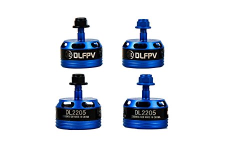 DLFPV 4pcs Cool DL2205 2300KV Brushless Motor for FPV Drone Racing Quadcopter 2CW 2CCW in Blue