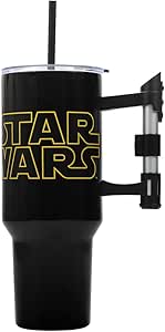 Bioworld Star Wars 40 Oz Stainless Steel Tumbler With Sculpted Lightsaber Handle