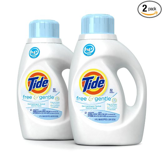 Tide Free HE Liquid Laundry Detergent, 50 oz (Pack of 2)