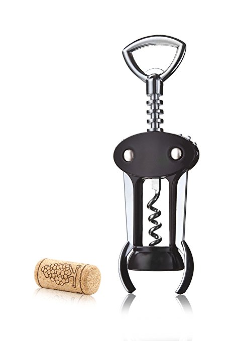 Vacu Vin 68415606 Winged Corkscrew, Stainless Steel