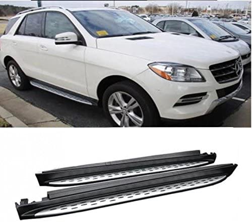 VioGi 2pcs New OE Style Silver Aluminum Side Step Nerf Bars Running Boards   Necessary Mounting Hardware For 06-11 Benz ML-Class (W164)