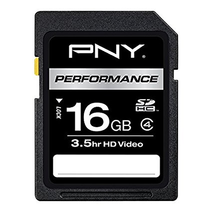 PNY 16 GB SDHC Class 4 Flash Memory Card P-SDHC16G4H-GE