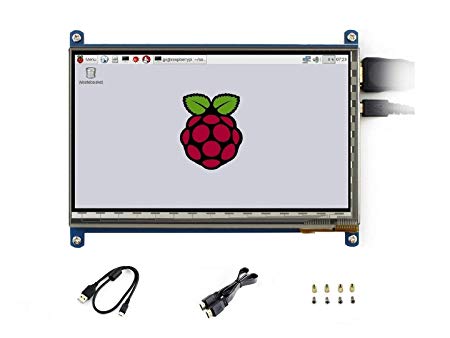 for Raspberry Pi 7 inch Capacitive Touch Screen IPS Display HDMI LCD Module 1024×600 Touchscreen for Raspberry Pi 3/2/1 Model B B  A /BeagleBone Black/Banana Pi, Support Windows 10/8.1/8/7