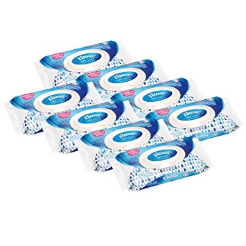 Kleenex Wet Wipes Gentle Clean for Hands and Face, Flip-top Pack, 24 Wipes