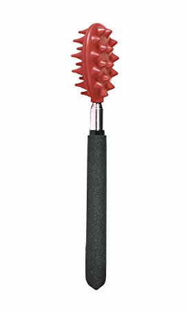 Cactus Back Scratcher On a Stick (RED) | 26" Sturdy Metal Retractable Back Scratcher | 2 Sides: Aggressive and Soft Spikes | Scratching Stick: Perfect for Men or Women, Great Office Gift