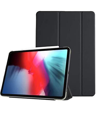 ProCase iPad Pro 12.9" Case 2018 3rd Generation, Slim Lightweight Trifold Stand Smart Cover with Translucent Frosted Back Protective Case for Apple iPad Pro 12.9 Inch 3rd Gen 2018 Release –Black