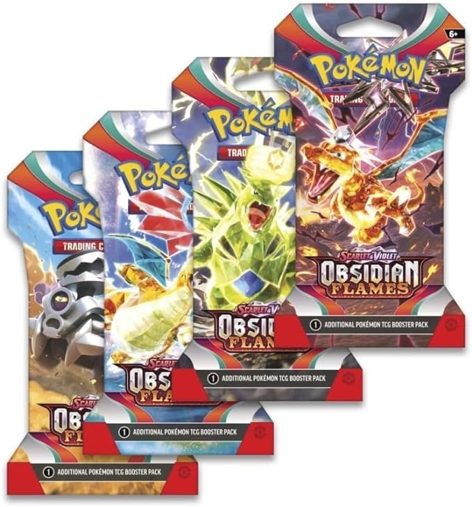 Pokemon Scarlet & Violet 3 Obsidian Flames Sleeved Booster 8 Packs