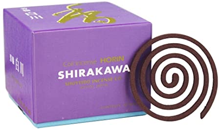 Shoyeido White River Incense, Set of 10 Coils - Shirikawa