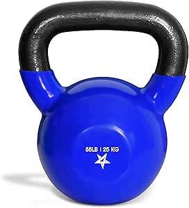 Yes4All Kettlebell Vinyl Coated Cast Iron – Great for Dumbbell Weights Exercises, Full Body Workout Equipment Push up, Grip Strength and Strength Training, PVC