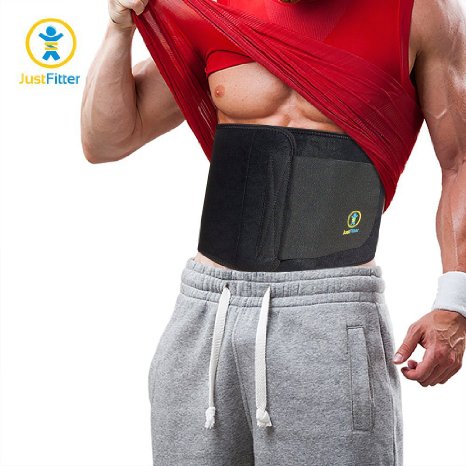 Just Fitter Premium Waist Trainer & Trimmer Ab Belt For Men & Women. More Fully Adjustable Than Other Stomach Slimming Sauna Belts. Provides Best Support For Lower Back & Lumbar. Results Guaranteed.
