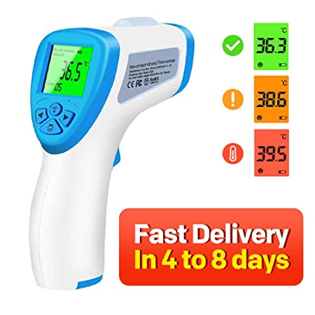 Forehead Thermometer Non-Contact Infrared Digital Thermometer for Fever and Baby Kids Accurate Instant Reading Adults Thermometer with LCD Display [Fastest delivery in 3-6days]