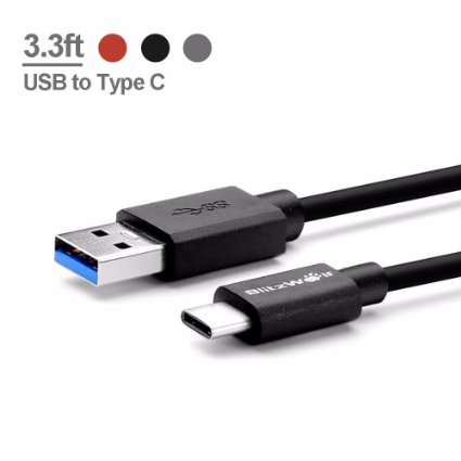 USB Type C Cable, BlitzWolf 3A 5Gbps 3ft Reversible USB-C 3.1 Data and Charger Cord for Nexus 5X 6P, OnePlus 2, Nokia N1, Xiaomi 4C, Zuk Z1, Apple Macbook (3.3ft PVC)