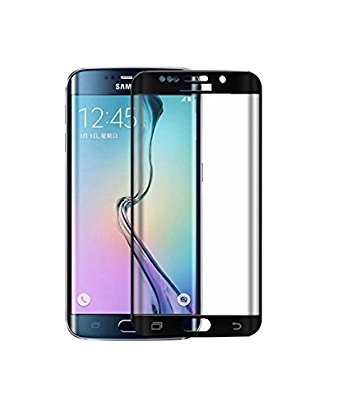 EiZiTEK EcoLight Series Samsung Galaxy S 7 Edge Curved Black Full Cover 0.33mm Durable Tempered Glass Screen Protector (NOT CASE FRIENDLY) (Black: 1 Galaxy S7 Edge Curved Shield Front Only )