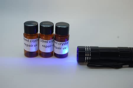 30ml Crystal Repair UV Resin, Glass to Glass, Glass to Metal, 9 Led UV Torch