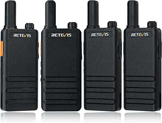 Retevis RT22P,New Version of RT22,Rechargeable Walkie Talkies for Adults,Compact FRS Two-Way Radios,VOX Handsfree,1620mAh Large Battery,USB C Charger,2 Way Radio for Small Store Hotel Family(4 Pack)