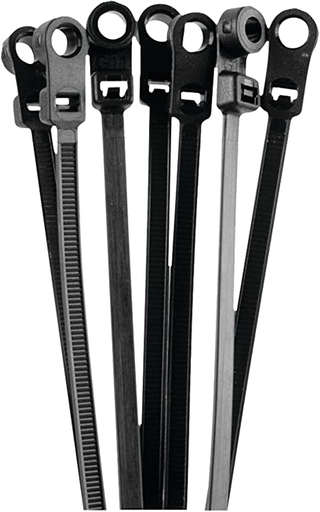 Install Bay BMCT11 Black Mount Cable Tie 11-Inch, 50-Pound, 100-Pack