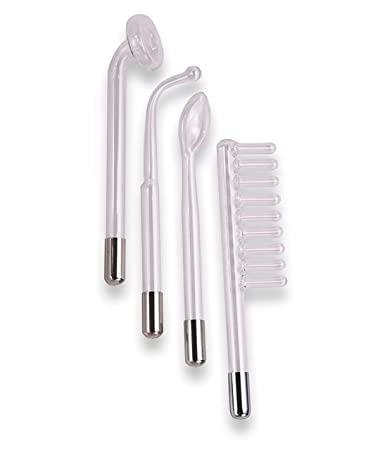 High Frequency Glass Tube Electrodes (set of 4) for Facial Machine Salon Spa Equipment