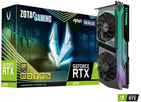 ZOTAC GAMING GeForce RTX 3070 AMP Holo 8GB GDDR6 256-bit 14 Gbps PCIE 4.0 Gaming Graphics Card