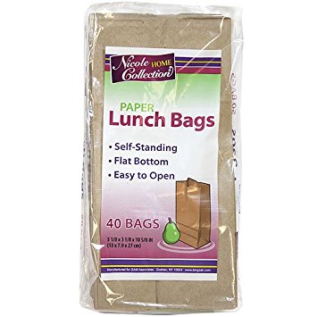 Nicole Home Collection 40 Count Paper Lunch Bags