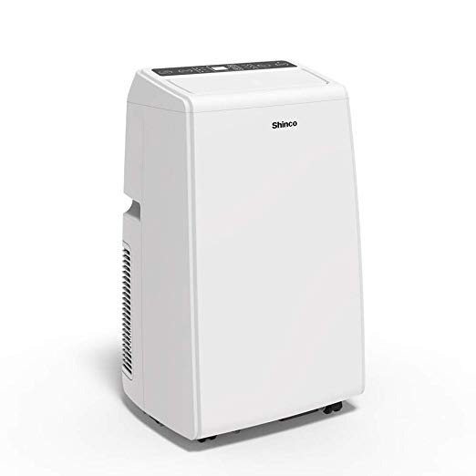 Shinco SPS5-10C 10,000 BTU Portable Air Conditioner Cool Fan Quiet Dehumidifier for Rooms Up to 300 Sq.Ft. LED Display, Remote Control, White