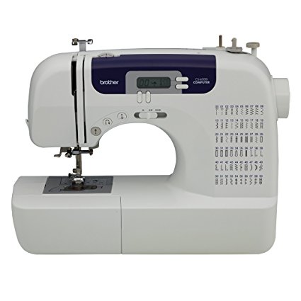 Brother CS6000i Feature-Rich Sewing Machine With 60 Built-In Stitches, 7 styles of 1-Step Auto-Size Buttonholes, Quilting Table, and Hard Cover