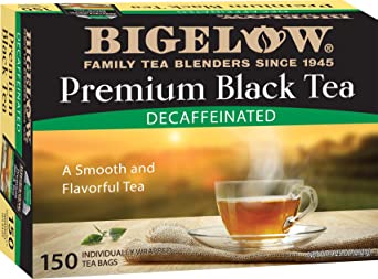 Bigelow Premium Decaffeinated Black Tea, 150 Count Box