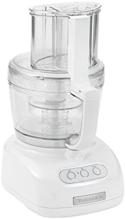 KitchenAid KFPW760WH 12-Cup Wide Mouth Food Processor, White