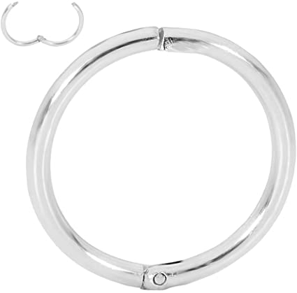 365 Sleeper 1 pcs Solid Sterling Silver 3/8" (10mm) 18G Hinged Hoop Sleeper Earring Nose Ring Handmade in Australia