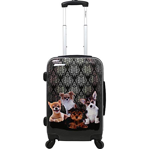 Chariot 20" Lightweight Spinner Carry-on Upright Suitcase Luggage-Doggies