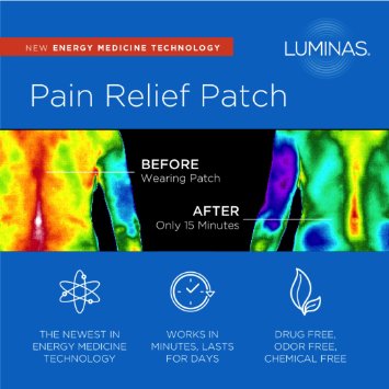 Luminas Pain Relief Patch (for Arthritis, Back Pain, Hip Pain, Neck Pain, Headaches, Shoulder, Knee, Menstrual Cramps, Tendonitis, Foot Pain, and other common aches and pains)