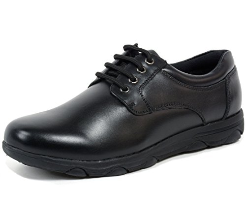 Alpine Swiss Napa Mens Leather Work Shoes Slip Resistant Oxfords