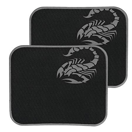 RIATECH 2 Pack Gaming Mouse Pad, Water Resistance Coating Natural Rubber Mouse Pad with Stitched Edges for Laptop, Computer & PC-(250 x 210 x 2mm) - Black with Grey Border