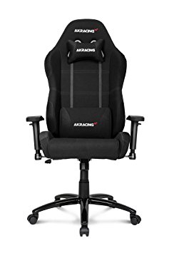 AKRacing K-7 Series Premium Gaming Chair with High Backrest, Recliner, Swivel, Tilt, Rocker and Seat Height Adjustment Mechanisms with 5/10 warranty (Black)