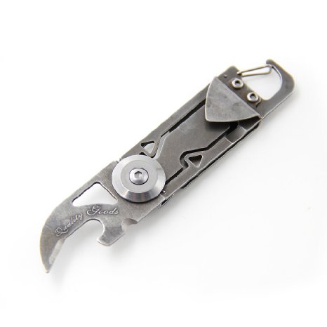 BELK Bartender Two-Double Utility Antique Folding Knife with Clip & Multitool with 3 Cutting Edge   Bottle Opener   Key Ring