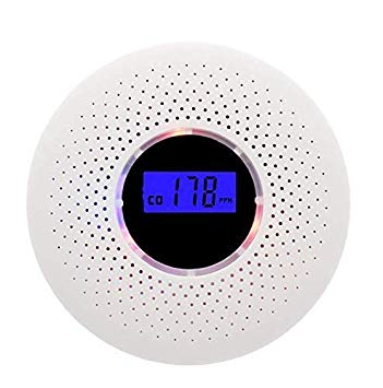 Smoke Alarm and Carbon Monoxide Detector with LCD Display Combo Unit