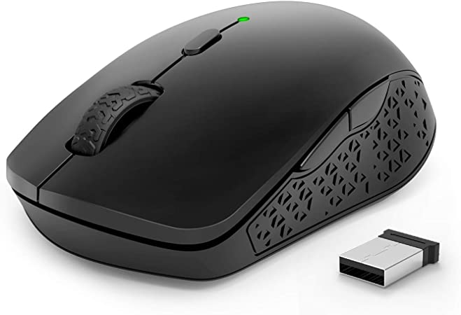 TECKNET Bluetooth Mouse, Three-mode Bluetooth Wireless Mouse (Bluetooth 5.0/3.0 and 2.4G Wireless), Portable Mouse Optical Computer Mice for WIN XP/WIN 7/WIN 8/WIN 10/Vista, Android, MacBook