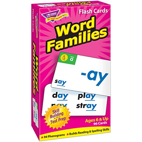Word Families Skill Drill Flash Cards, Pack of 96 Card Game