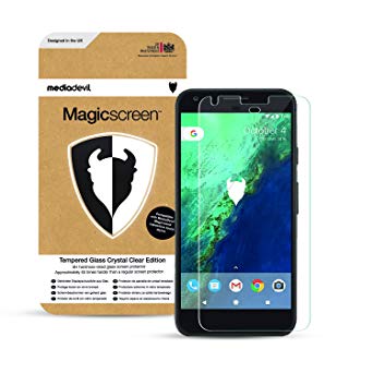 Google Pixel XL (1st Gen.) Tempered Glass Screen Protector, MediaDevil Magicscreen Crystal Clear (Invisible) - (1-Pack)