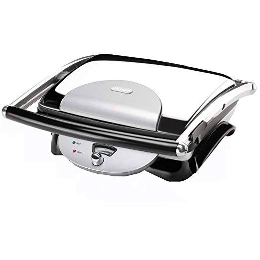 Delonghi Panini Press & Indoor Grill with Large NON-STICK Cooking Surface, Adjustable Thermostat and Convenient Storage