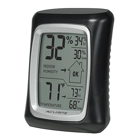 Acu-Rite 00325 Indoor Thermometer with Digital Hygrometer and Humidity Gauge