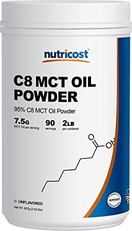 Nutricost C8 MCT Oil Powder 2LBS (32oz) - 95% C8 MCT Oil Powder