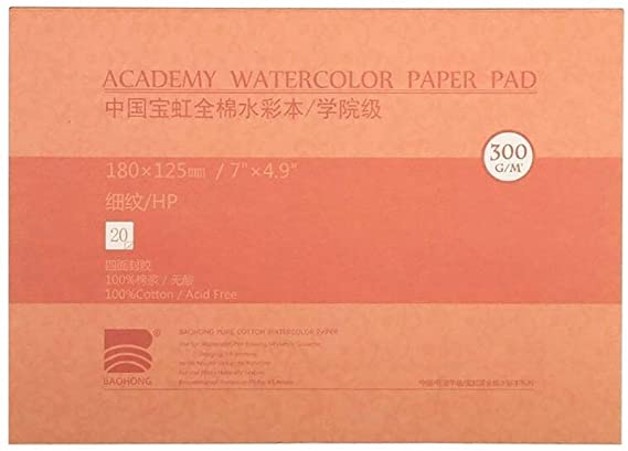 HASCN Professional Cotton Watercolor Painting Paper School Supplies