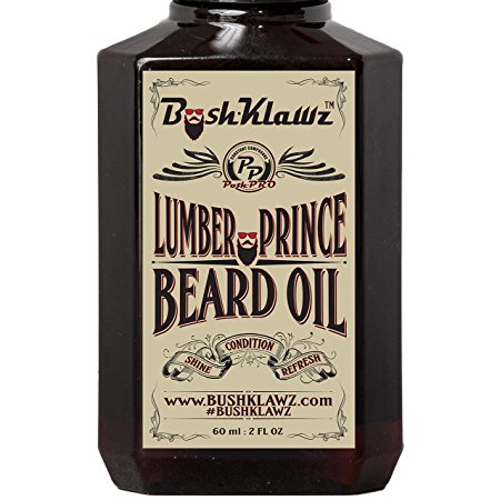 Lumber Prince Beard Oil Conditioner Premium Beard Moisturizer Manly Woodsy Musk Scent 2 oz - Best Lumberjack Beard Oil for Bearded Men