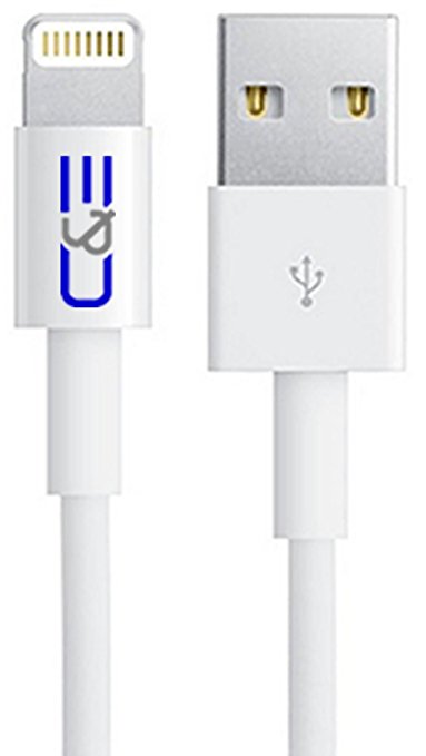 C&E Apple MFI Certified 8P Lightning to USB Cable 6.56-Feet for iPhone 6S/6SPlus, 6/6 Plus, 5/5S/5C, iPad Air Air2 mini mini2 mini3, iPad 4th gen, iPod touch 5th gen, and iPod nano 7th gen iPad with Retina Display - Data Cable - Retail Packaging - White