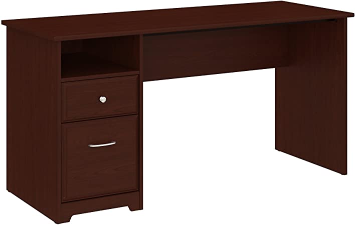 Bush Furniture Cabot 60W Computer Desk with Drawers in Harvest Cherry
