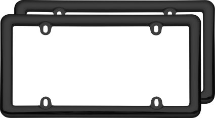 Cruiser Accessories 20642 Black Nouveau License Plate Frame  Set of 2