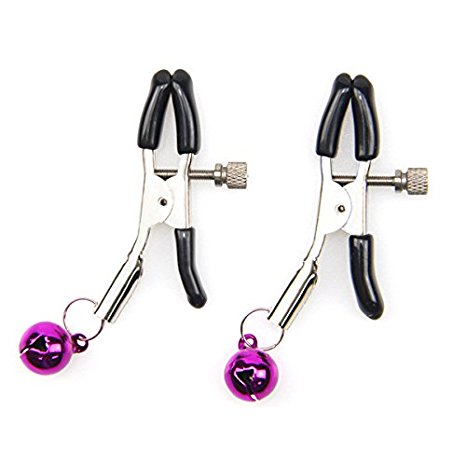 Angel Kiss SM Breast Vaginal Nipple Clamps Double Bells Breast Clip Massage Sex Bed Restraints for Adult Games SM Toys -One Pair