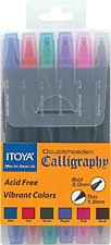 Itoya CL-100 Double Header Calligraphy Marker Set(6 colors)