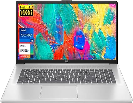 HP 2023 Newest 17 Laptop, 13th Gen Intel Core i5-1335U 10-core Processor, 32GB RAM, 1TB SSD, 17" FHD Anti-Glare Display, Backlit Keyboard, Wi-Fi 6 & Bluetooth 5.3, Windows 11 Home